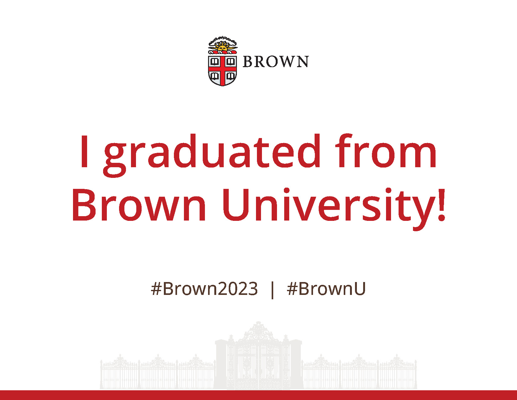 I graduated from Brown poster